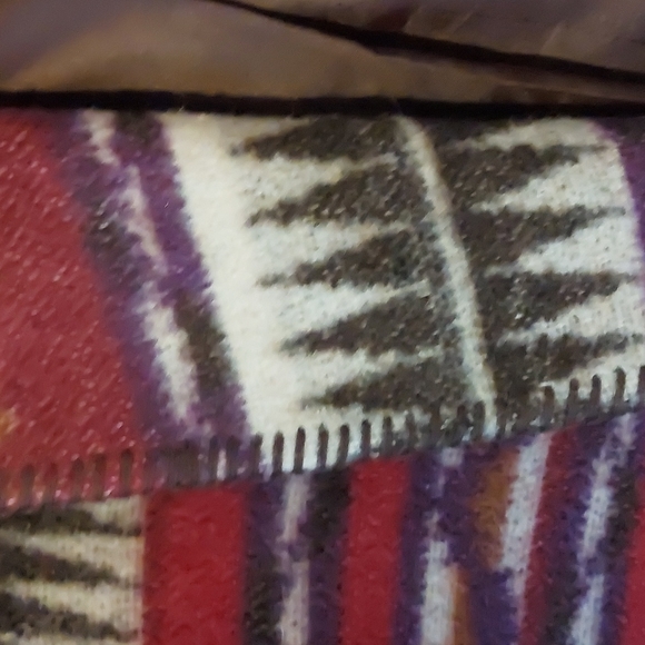 Southwest Style Wool Blend Blazer, 3/4 Sleeves, Sz M - Picture 3 of 10